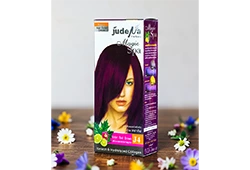 ครีมย้อมสีผมสีน้ำตาลแดงประกายม่วง