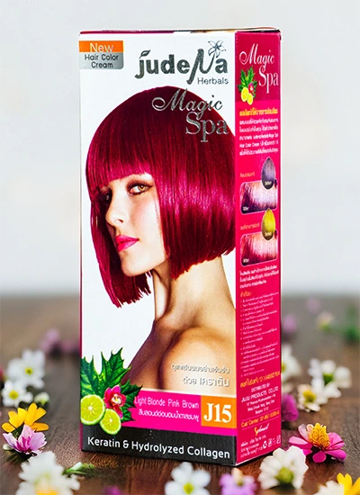 ครีมย้อมสีผมสีบลอนด์อ่อนอมน้ำตาล J15 จูดีน่า